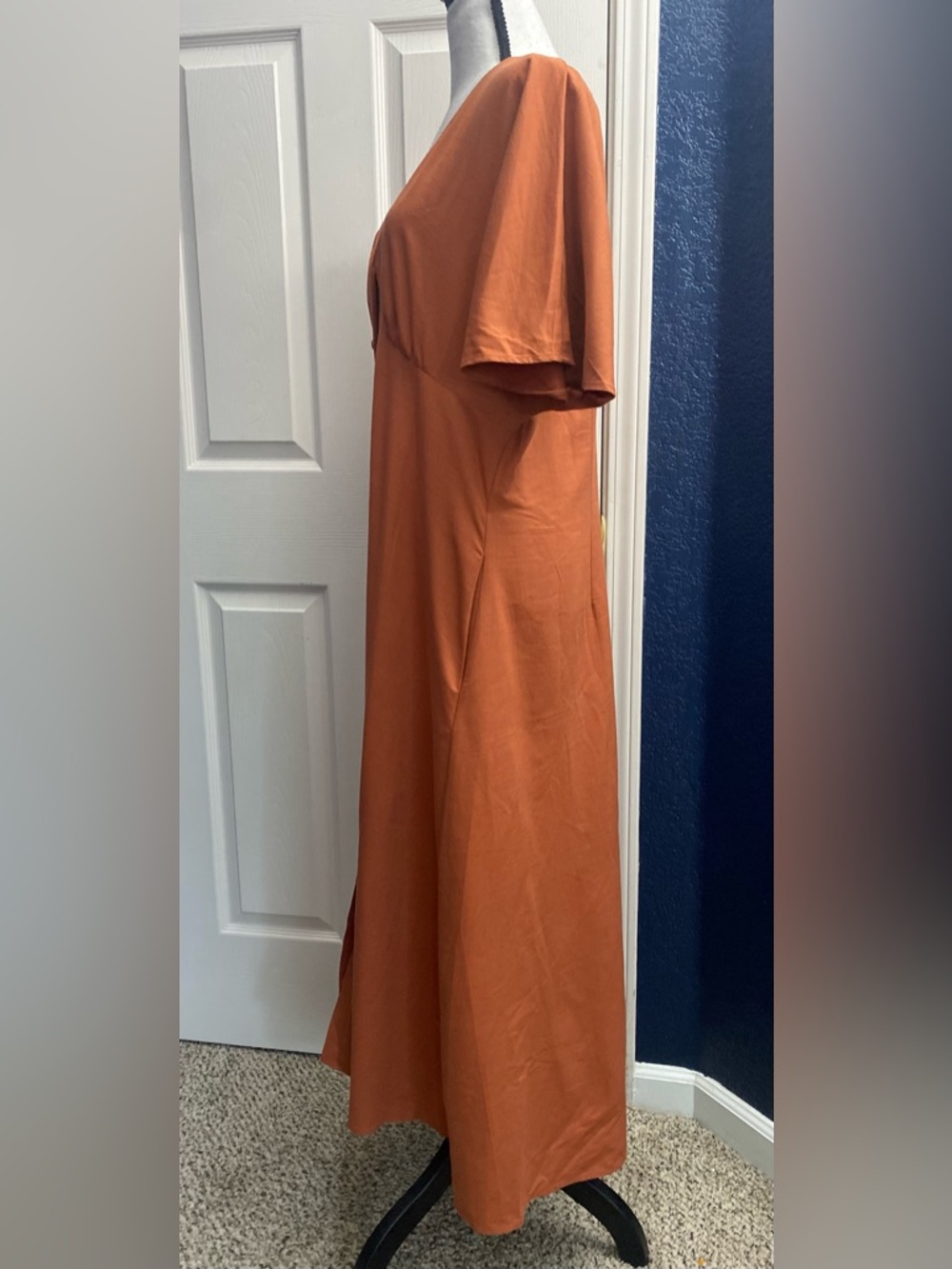 a new day Rust Orange Button-Front Maxi Dress - Picture 2 of 7